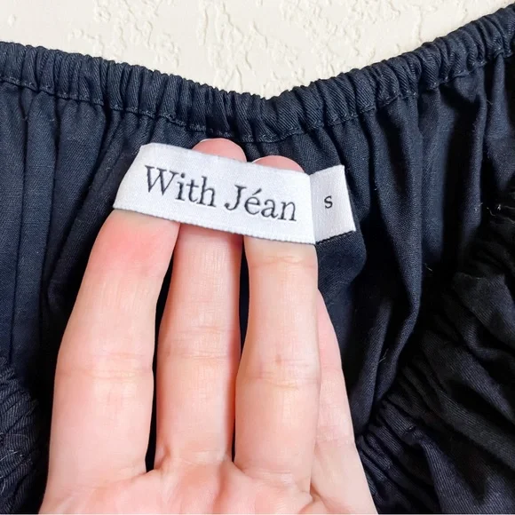 With Jean Audrey Mini Dress Babydoll Black Size Small - Picture 4 of 8